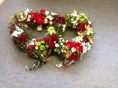 Red, White and Green Double Heart